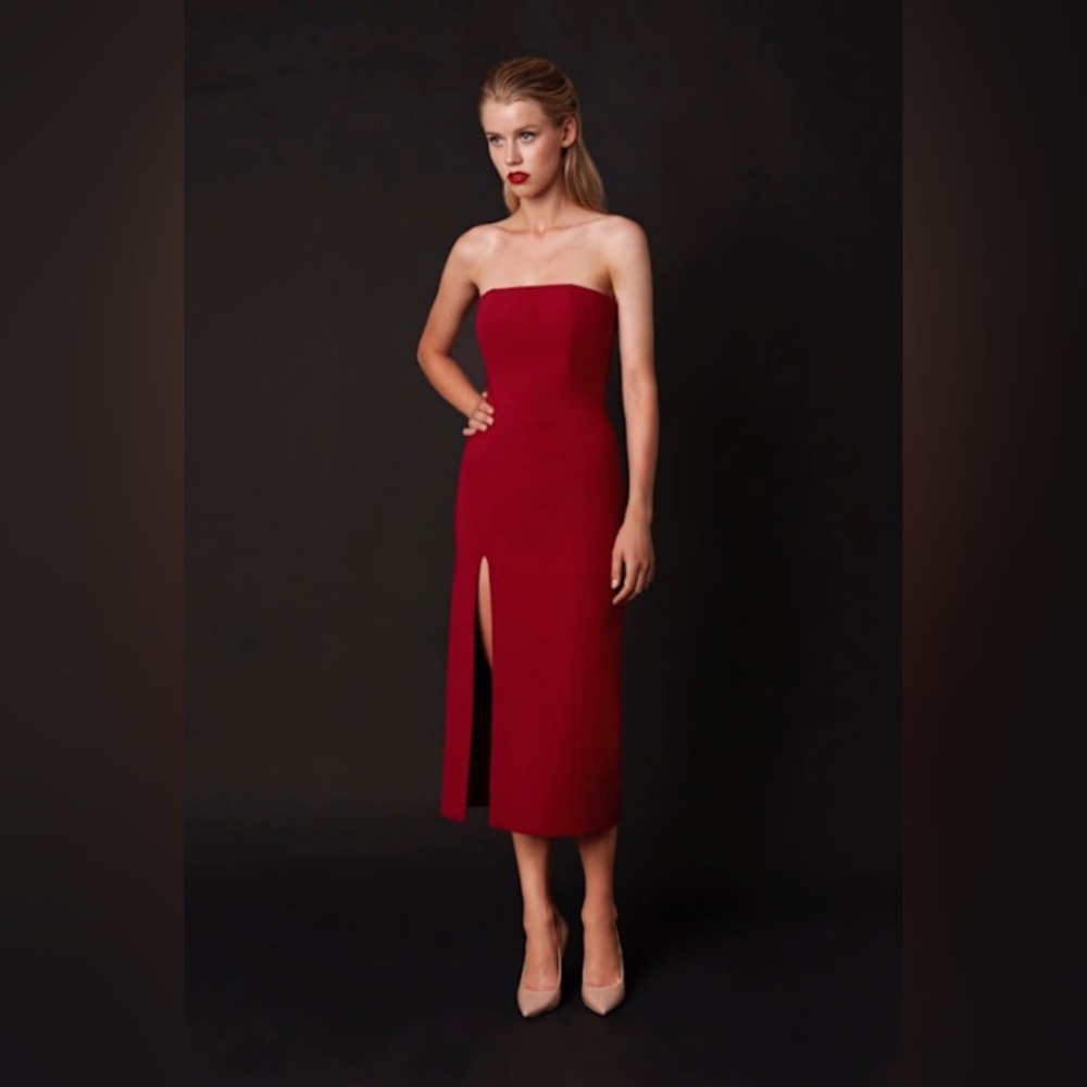 Nomi Fame 'Eva' Strapless Side Slit Mini Dress - Picture 2 of 8